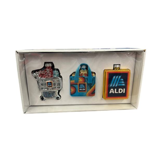 Aldi Christmas Ornaments Set Of 3 New In Box - Picture 1 of 1